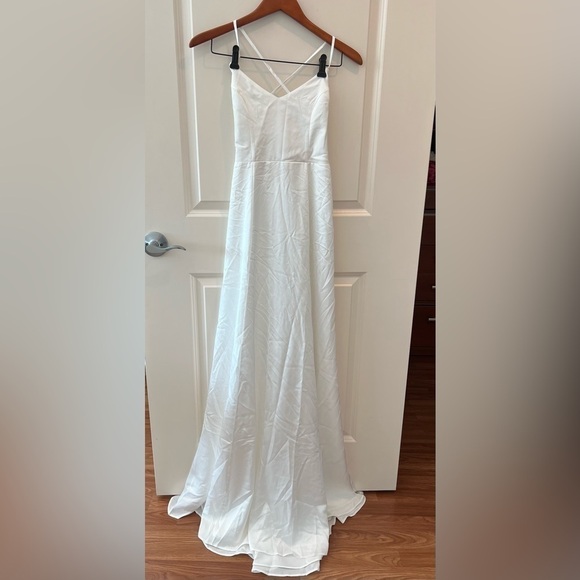 Show Me Your Mumu Godshaw Goddess maxi dress in ivory luxe satin - Picture 5 of 13